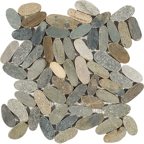 Pebblestone Sumatra Sliced Flat Oval Stone Tile
