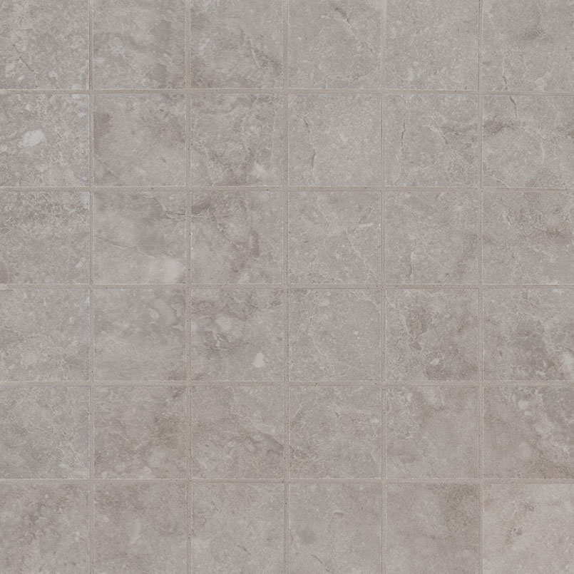 Ceramic Mosaic sheet tile in Ansello Grey 2x2 Mosaic