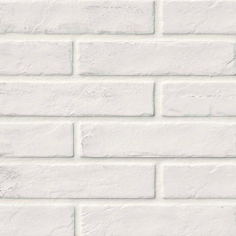 Porcelain tile in Brickstone White Brick 2x10
