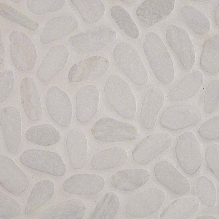 White Pebbles Mesh Backed OWSI Old World Stone Imports Flooring and
