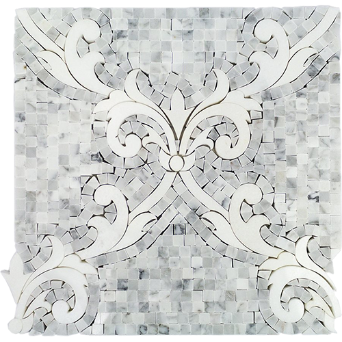 Regalia Bianco Carrara And White Thassos Marble Tile