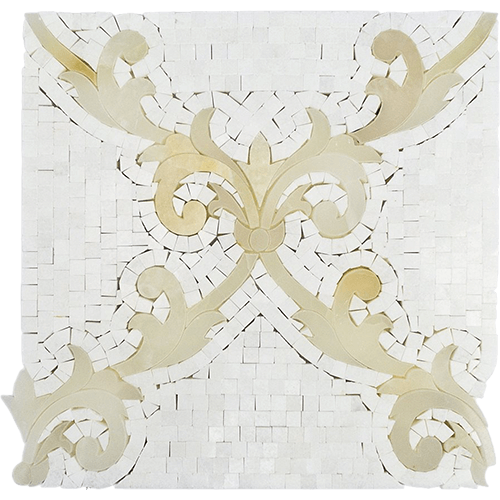 Regalia White Thassos And White Onyx Marble Tile