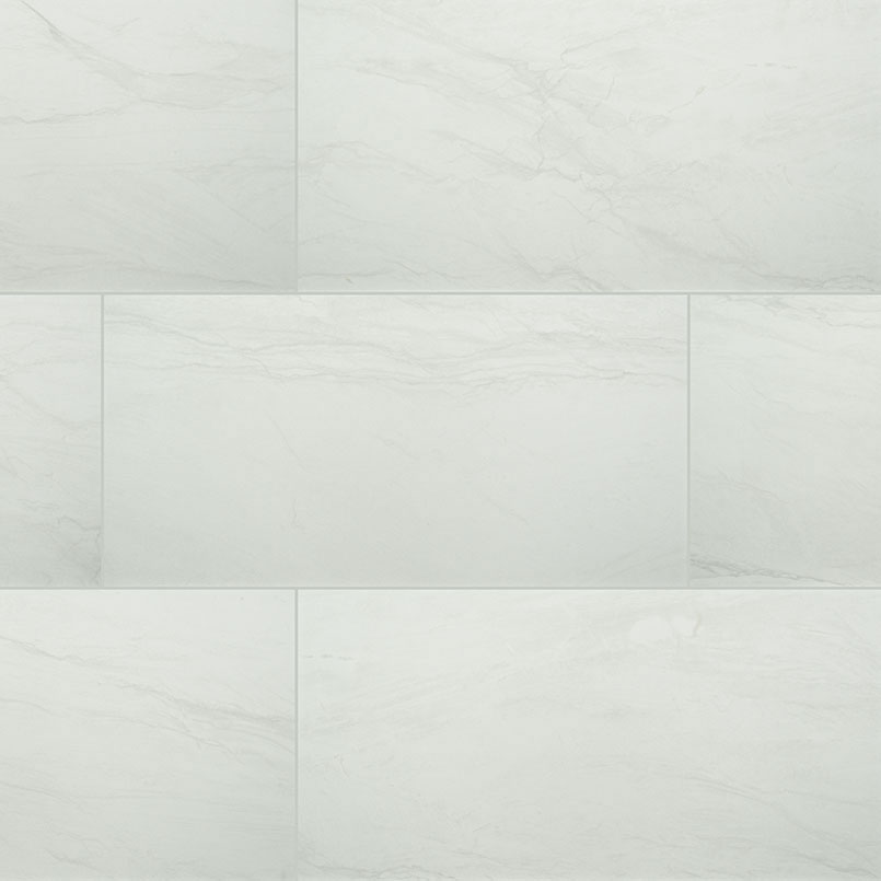 Porcelain tile in Durban White 12x24 Polished