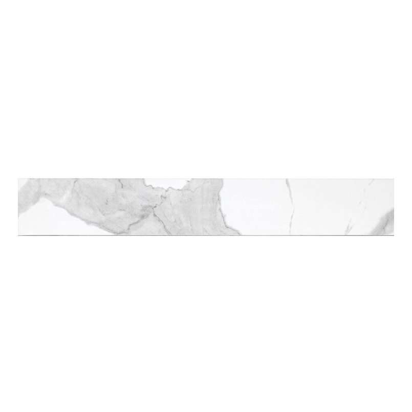 Porcelain tile trim in Eden Statuary 4x24 Matte Bull Nose