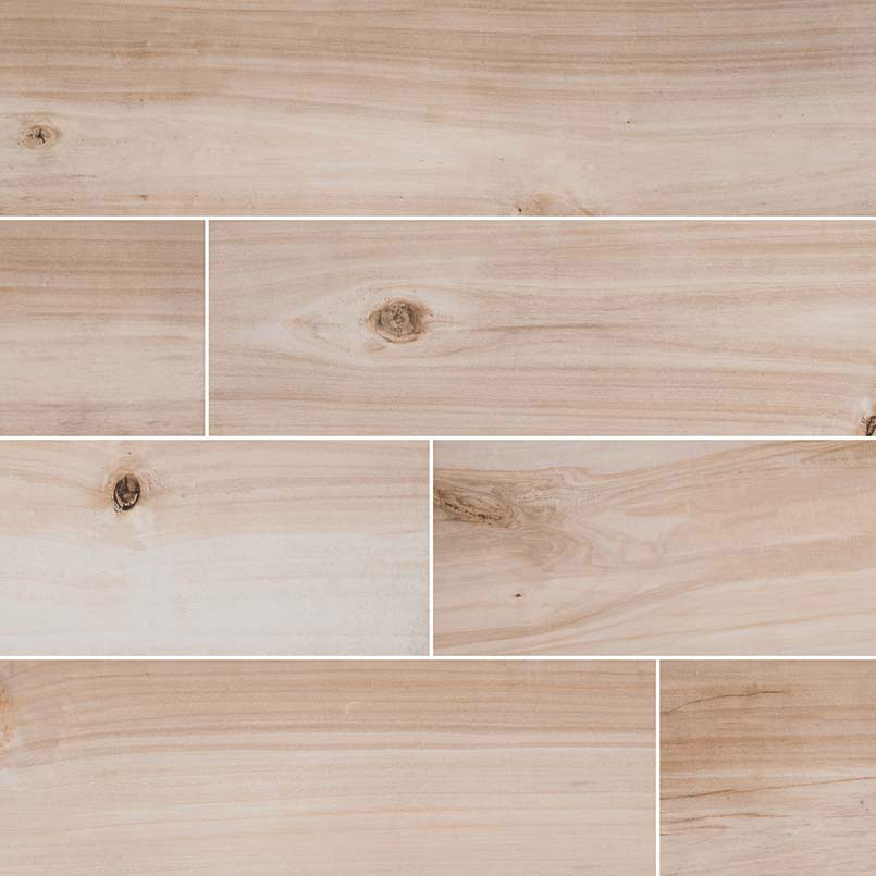 Porcelain tile in Havenwood Beige 8x36