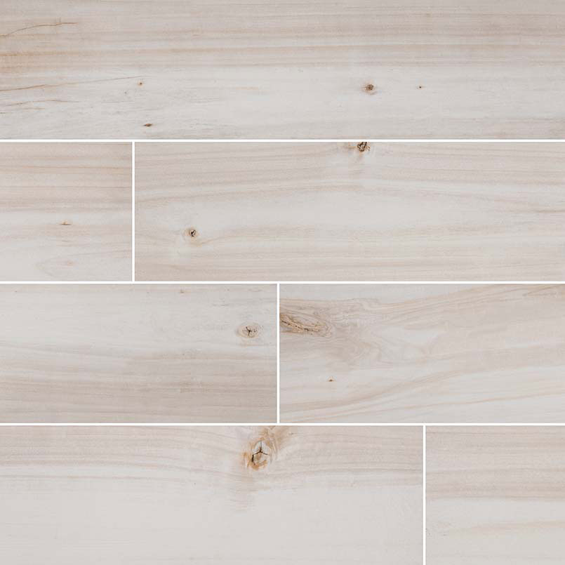 Porcelain tile in Havenwood Dove 8x36