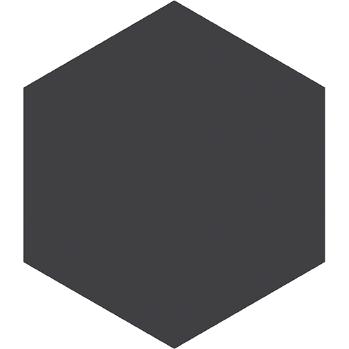 Paros Hex 8 1/2 x 10 Black Porcelain Tile