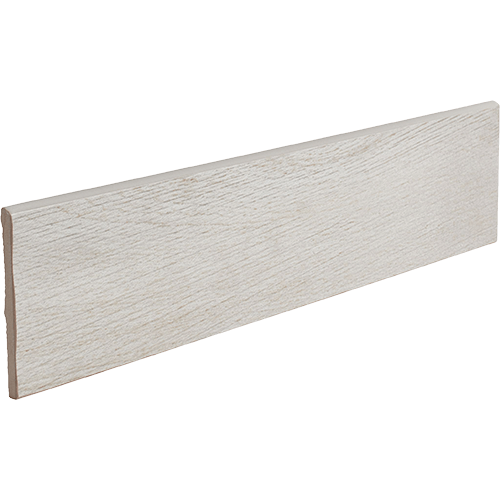 Sav Wood Surface Bullnose 4 x 16 Bianco Porcelain Trim