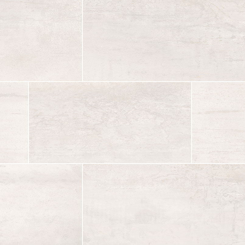 Porcelain tile in Oxide Blanc 12x24