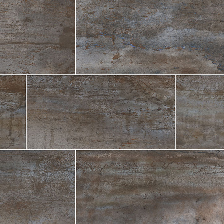 Porcelain tile in Oxide Iron 24x48 Matte
