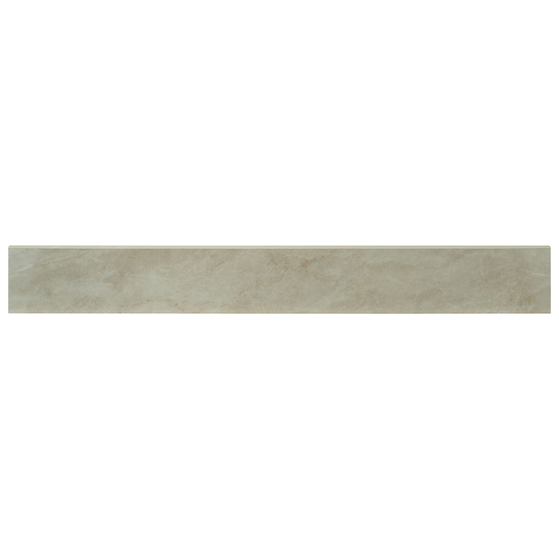 Porcelain tile trim in Praia Crema 3x24 Bull Nose Polished