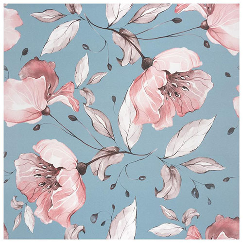 Imagine Floral Blossom 19-3/8"x19-3/8" Porcelain Tile