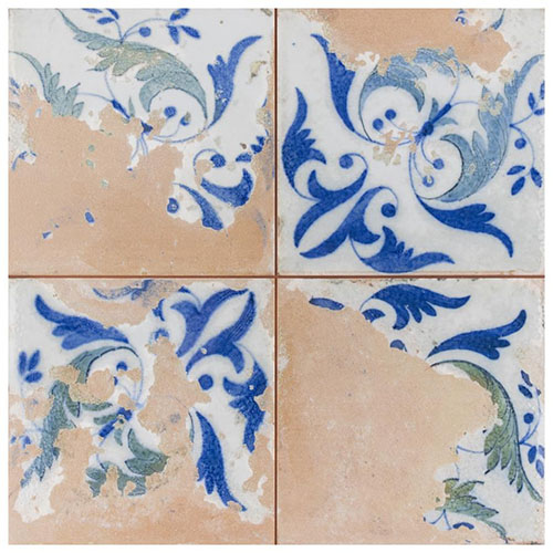 Kings Heritage Leaves 17-5/8"x17-5/8" Ceramic Tile