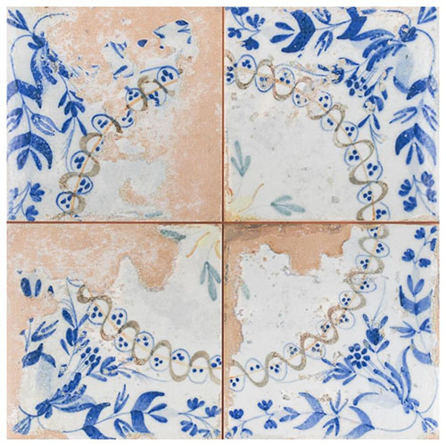 Kings Heritage Ornate 17-5/8"x17-5/8" Ceramic Tile