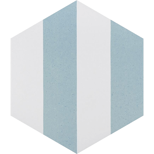 Porto Capri Hex Aqua 8-5/8"x9-7/8" Porcelain Tile
