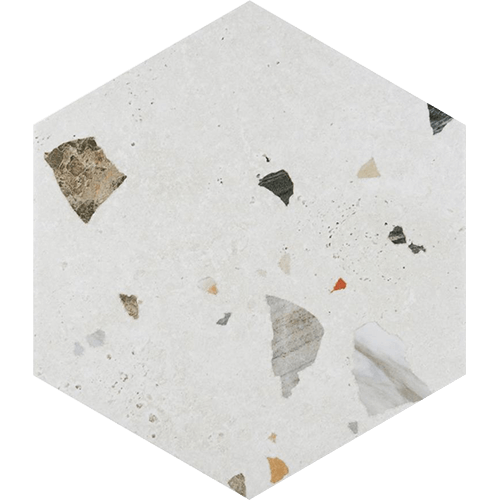 Sonar Hex White 8-5/8”x9-7/8” Porcelain Tile