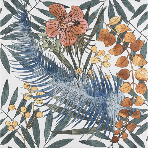 Tahiri Garden 9-3/4"x9-3/4" Porcelain Tile