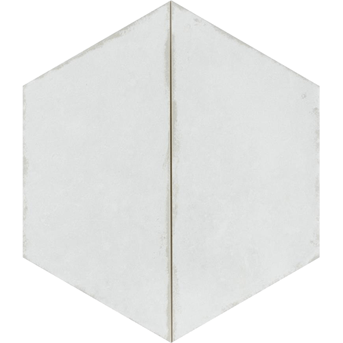 Trapez Hex Vintage White 11"x13" Porcelain Tile