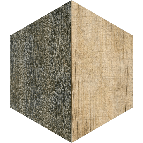 Trapez Hex Wood Oak 11"x13" Porcelain Tile