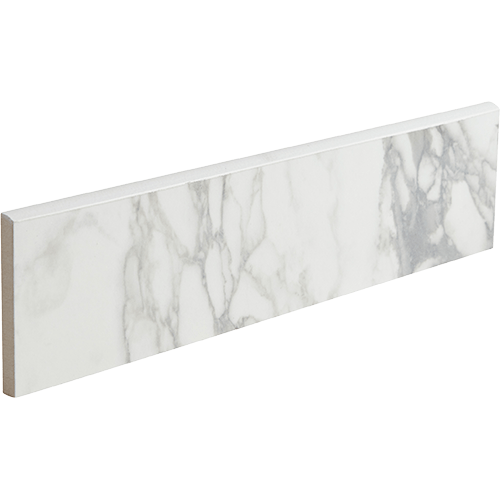 Tru Marmi Matte Surface Bullnose 3 x 12 Arabescato Porcelain Trim
