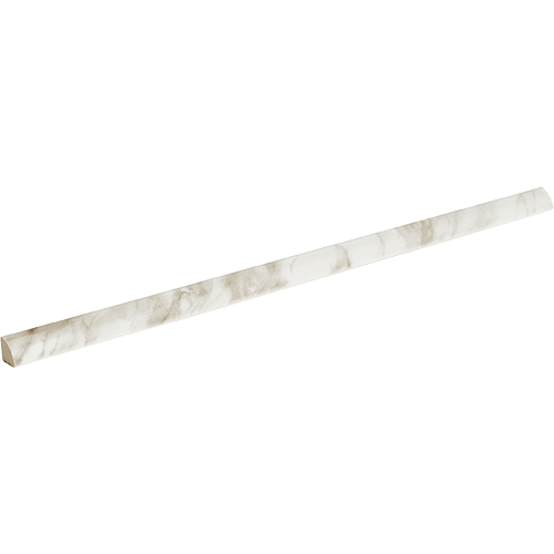 Tru Marmi Polished Pencil Bullnose 1/2 x 12 Arabescato Porcelain Trim
