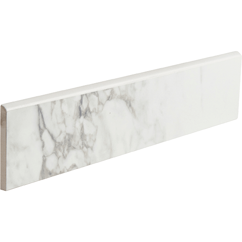 Tru Marmi Polished Surface Bullnose 3 x 12 Arabescato Porcelain Trim