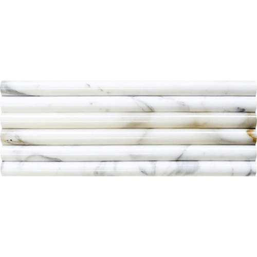 Calacatta Gold Polished Pencil .75 x 12 Marble Tile