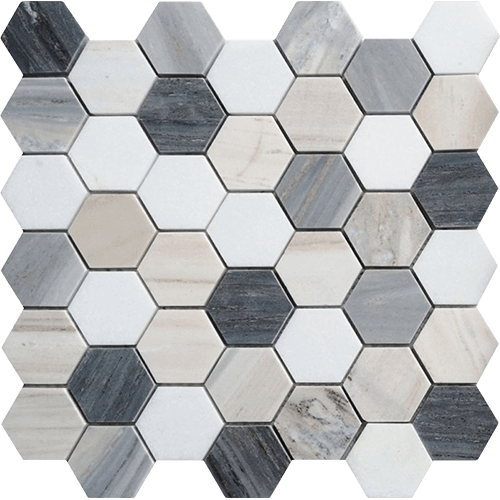 Hexagon Beach 2 x 2 11.75 x 12 Marble Tile