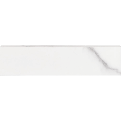 Prestigio Statuario Lucido Bullnose 3 x 12 Porcelain Trim