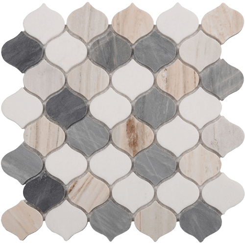 Water Drop Beach 10.75 x 11 Marble Tile