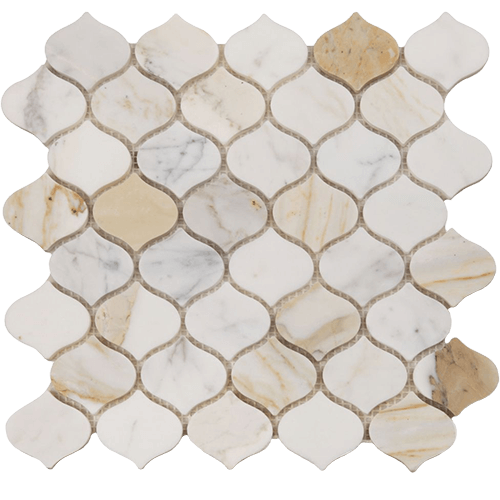 Water Drop Calacatta Gold Honed 11 x 11 Marble Tile
