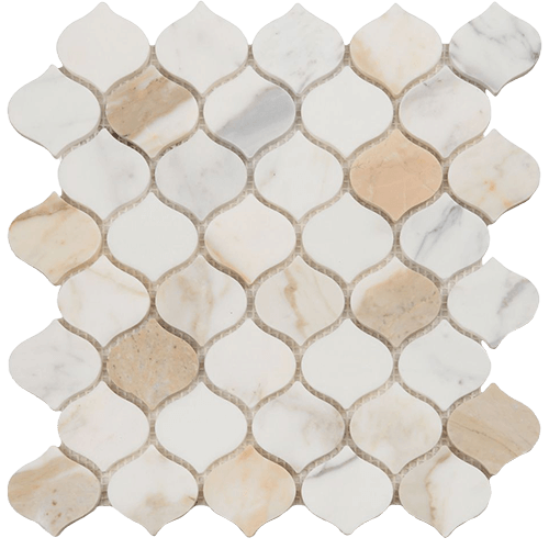 Water Drop Calacatta Gold Polished 11 x 11 Marble Tile