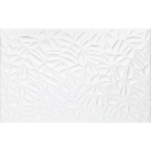 More Petal Glossy White 9-7/8"x15-3/4" Ceramic Wall Tile