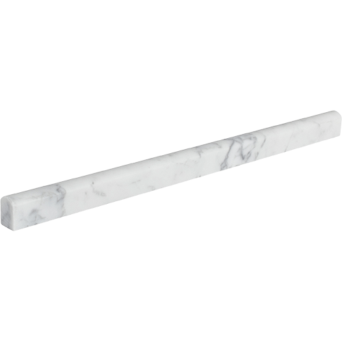Bianco Carrara Honed Pencil Liner 1/2 x 12 Marble Trim