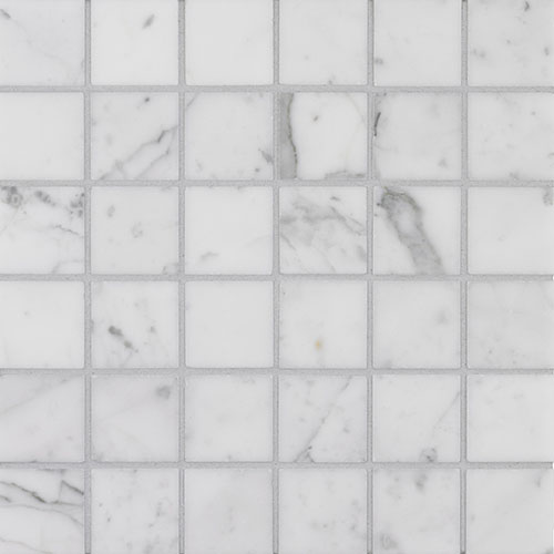 Bianco Venatino Honed 2 x 2 Mesh Marble Tile
