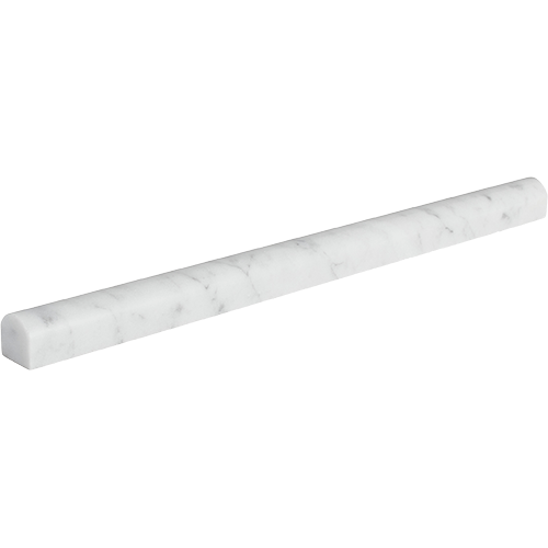 Bianco Venatino Honed Dome Liner 3/4 x 12 Marble Trim