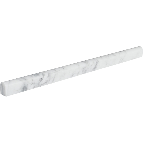 Bianco Venatino Honed Pencil Liner 1/2 x 12 Marble Trim