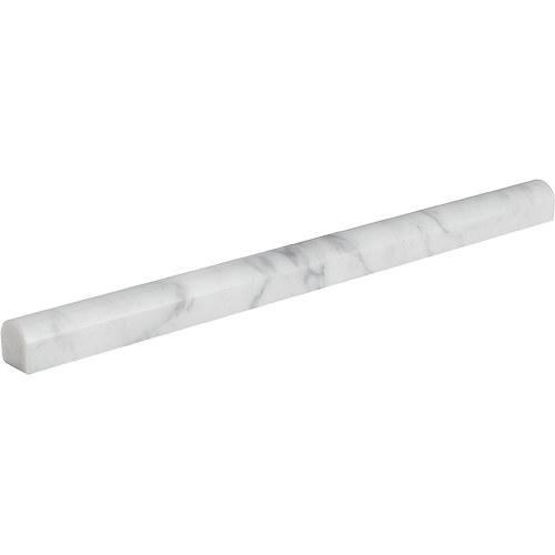 Bianco Venatino Polished Dome Liner 3/4 x 12 Marble Trim