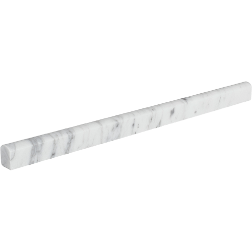 Bianco Venatino Polished Pencil Liner 1/2 x 12 Marble Trim