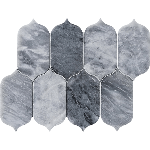 CS Deep Blue Honed Lotus Mesh Marble Tile