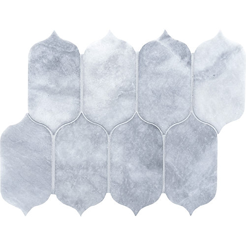CS Sky Blue Honed Lotus Mesh Marble Tile