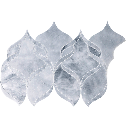 CS Sky Blue Honed Ribbon Mesh Marble Tile