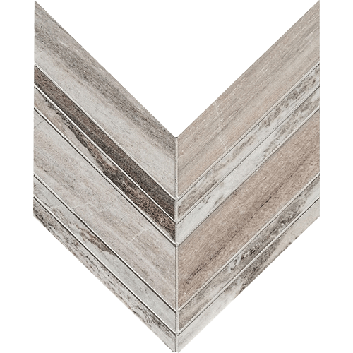 CS Skyline Honed Chevron Mesh Marble Tile