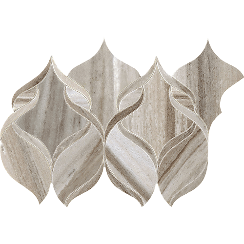 CS Skyline Honed Ribbon Mesh Marble Tile