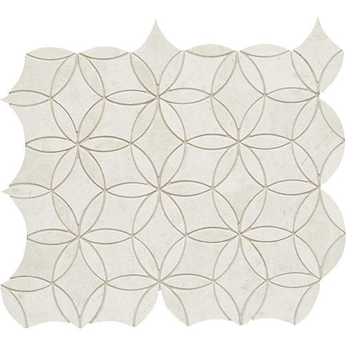 CS Terra Nova Honed Flower Mesh Marble Tile