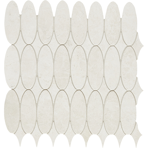 CS Terra Nova Honed Oval Mesh Marble Tile