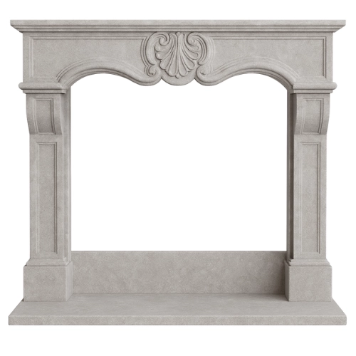 Custom #18 Fireplace-Baja Sand Limestone