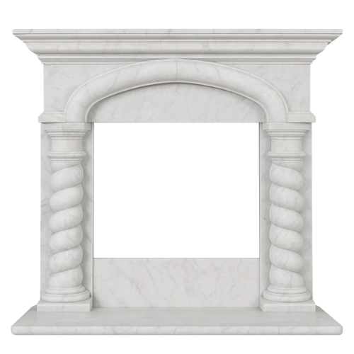 Custom #22 Fireplace-White Marble