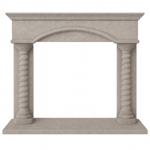 Custom #23 Fireplace Baja Sand Limestone