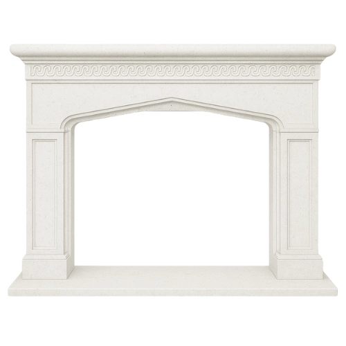 Custom #27 Fireplace-White Limestone